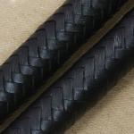 Genuine Black Leather Whip Cow Hide Leather Bull Whip 3 Feet Long 16 Plaits 