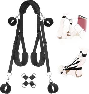 Bondage Bed Restraint Adjustable Neck to Thigh Restraints✨ Hand to Ankle Toys...