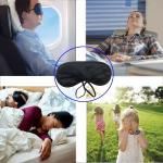 Soft Black Blindfolds – 3pcs Ergonomic Eye Masks for Better Sleep & Relaxation