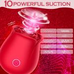 Silicone Rose Toy Clitoral Stimulator 10 Modes for Ultimate Pleasure Experience
