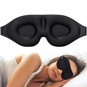 3D Molded Eye Mask for Sleeping Soft Contoured Blindfold Light Blocking for Men