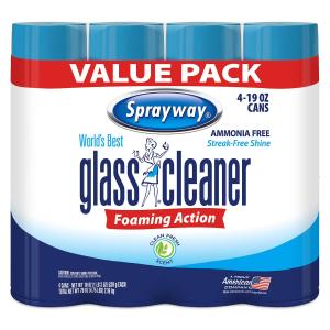 Sprayway Glass Cleaner 19 Ounce Pack of 4 Streak Free Shine - FREE SHIPPING