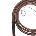 Genuine Kangaroo Hide Leather Bullwhip Brown 04 to 10ft Long 16 Plaits Bull Whip