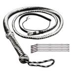 Indiana Jones Genuine Leather Black/White 6 Ft, 8 Ft, 10 Ft Bull Whip