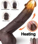 Telescopic Thrusting Heating Vibrator Massager 8"Dildo Women Use Lubricant US