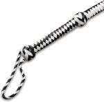 Indiana Jones Genuine Leather Black/White 6 Ft, 8 Ft, 10 Ft Bull Whip
