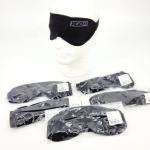 Lot of 5 XGO Black Blindfold 100% Polyester One Size Made in USA Sleep Mask