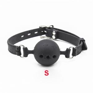 Silicone Open Mouth Ball Gag bondage Restraints breathable Harness strap BDSM