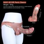 8.26in Realistic Silicone Hollow Pants For Male Penis Sleeve Enlarger Wearable