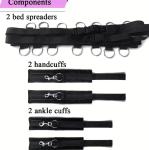 Soft Adjustable Bed Restraint straps sex set - Comfortable BDSM Pleasure toy