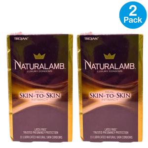 Trojan Naturalamb Luxury Condoms 10 Count 2 Pack Latex Free Exp 09/01/2026