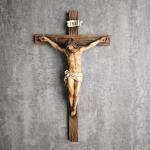 10 inch Handmade Wall Cross Realistic Crucifix INRI Jesus Christ Religious Deco