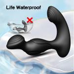 Cordless Prostate Massager Male Waterproof Remote-Vibrators