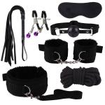 Collar,Handcuffs Ankle cuffs BDSM Restraints Bondage 7 Pieces