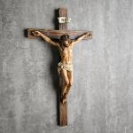 10 inch Handmade Wall Cross Realistic Crucifix INRI Jesus Christ Religious Deco
