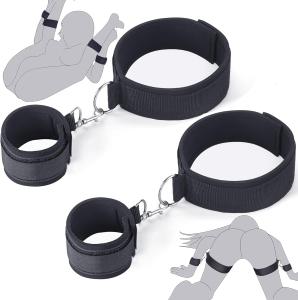 Adjustable Bondage Restraints Set Wrist to Thigh Cuffs for Couples