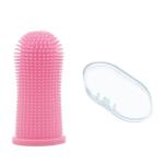 Pet Dog Cat 360º Finger brush Toothbrush Full Surround Silicone Bristles Oral #