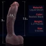 Realistic 10" Lifelike Skin Molded Real Dong Thick Big Toy Use Lubricant Women