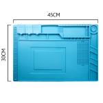 Magnetic Heat Insulation Silicone Pad Mat Platform For Soldering Repair 45x30cm
