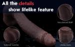 Realistic 10" Lifelike Skin Molded Real Dong Thick Big Toy Use Lubricant Women