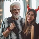 Realistic Halloween Latex Human Wrinkle Face Mask Old Man Full Head Headwear US