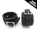 Premium Heavy-Duty BDSM Bondage Silicone Locking Wrist / Ankle Cuffs Restraints