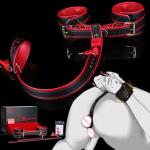 Bondage Restraint Straps Adjustable PU Leather for Testicle & Wrist BDSM Gear