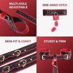 Bondage Restraint Straps Adjustable PU Leather for Testicle & Wrist BDSM Gear