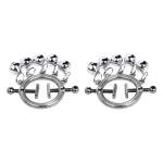 Adjustable Breast Bondage Restraint Chest Wearable SM With Neck Metal NippleClik