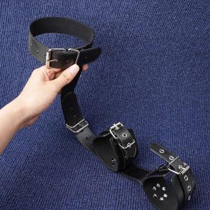 SM Bondage Collar Neck to Wrist Restraints Kit Adjustable BDSM Set for Couples