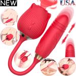 For Rose-Sucking-Vibrator-10 Speed-Clit-Nipple-Sucker-Massager-Toy-use Lubricant