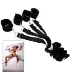 Cozy Feel Bed Restraint Harness Set Bondage Strap Handcuffs Ankle Kit BDSM