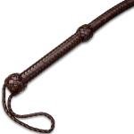 8ft Handcrafted Genuine Leather Bullwhip Whip Indiana Jones Cowboy + Wrist Strap