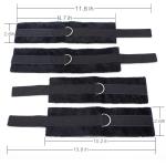 Cozy Feel Bed Restraint Harness Set Bondage Strap Handcuffs Ankle Kit BDSM