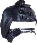 Luxury Black Leather BDSM Restraint Kit: 7-Piece Exposed Nipples & Arm Sleeves