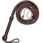 8ft Handcrafted Genuine Leather Bullwhip Whip Indiana Jones Cowboy + Wrist Strap
