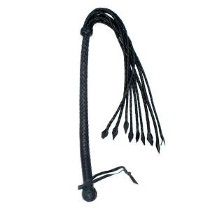 Genuine Real Leather Flogger Bull Hide Leather Flogger Whip 09 Braided tails