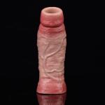 6" Male Penis Sleeve Thicken Enlarger Realistic Textured Sheath Couple Delay Toy