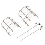 Adjustable Breast Torture Device with Nipple Clip & Chest Brace BDSM Toy Couples