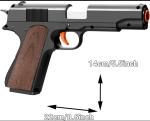 Realistic Toy Gun Colt 1911 Shell Ejecting EVA Foam Blaster Pistol 3 Clips Lot
