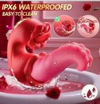 Elegant Rose Toy - Realistic Tongue Vibrator for Couples & Women’s Pleasure