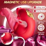 Elegant Rose Toy - Realistic Tongue Vibrator for Couples & Women’s Pleasure