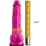 Realistic Massage Suction Cup Pink Soft Dildo8” for Woman with Free Lube