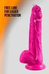 Realistic Massage Suction Cup Pink Soft Dildo8” for Woman with Free Lube