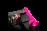 Realistic Massage Suction Cup Pink Soft Dildo8” for Woman with Free Lube