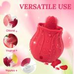 Rose-Sucking-Vibrator-10 Speed-Clit-Nipple-Sucker-Massager-Toy-use Lubricant US