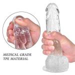 Dildo 8" Lifelike Big Real Dong Suction Cup Waterproof Women Toys Use Lubricant