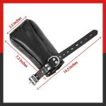 BDSM Leather Black Fist Mitts Gloves, Restraints Bondage Cuffs Lockable 2 pieces