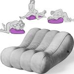 Gunwai Sex Pillow Couples Toys, Furniture for Bedroom Silver 