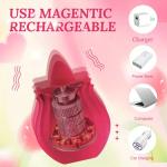 Rose-Sucking-Vibrator-10 Speed-Clit-Nipple-Sucker-Massager-Toy-use Lubricant US